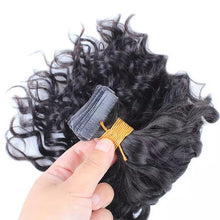Load image into Gallery viewer, Malaysian Deep Curly Wave Tape In Human Hair Extensions Malaysian Tape Ins Virgin Hair - 80pcs