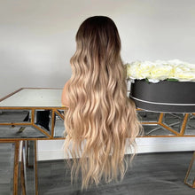 Load image into Gallery viewer, Brown Root Blonde Higlight Lace Front Wig HD Transparent Lace Wig 13x4/13x6/360 Human Hair Wig