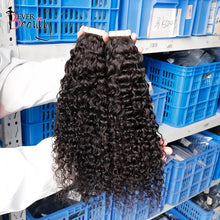 Load image into Gallery viewer, Malaysian Deep Curly Wave Tape In Human Hair Extensions Malaysian Tape Ins Virgin Hair - 80pcs