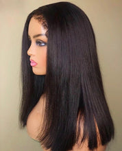 Load image into Gallery viewer, Curly Baby Hair Bone Straight HD Lace 4x4/13x4/ 13x6/ 360 Lace 180% density Preplucked Virgin Human Hair Wig