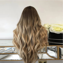 Load image into Gallery viewer, Highlight Wig Human Hair for Women Dark Blonde 10-30" Glueless Full Lace Wigs Pre Plucked 13x6 HD Transparent Lace Frontal Wig 180%