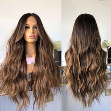 Load image into Gallery viewer, Dark Brown 13x4/13x6/360 Lace Front Wig Virgin Human Hair Chocolate Brown Wavy Lace Front Wig Pre Plucked