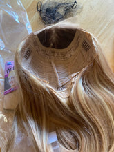 Load image into Gallery viewer, Brown Brunette/ Blonde highlight 4x4 Lace Virgin Human Hair Wig 150% Density Preplucked & Glueless