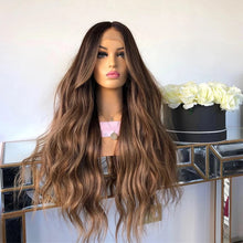 Load image into Gallery viewer, Dark Brown 13x4/13x6/360 Lace Front Wig Virgin Human Hair Chocolate Brown Wavy Lace Front Wig Pre Plucked
