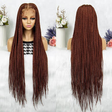 Load image into Gallery viewer, Synthetic Transparent HD Full Lace Braided Wigs Knotless Box Cornrow Braids Wigs
