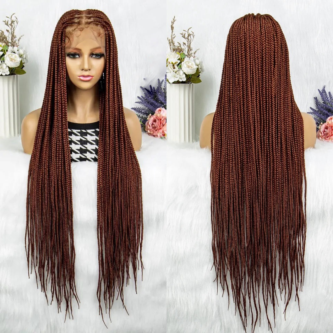 Synthetic Transparent HD Full Lace Braided Wigs Knotless Box Cornrow Braids Wigs