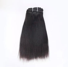 Load image into Gallery viewer, Light Yaki Straight Clips In Human Hair Extensions  Natural Color Kinky Coarse Yaki In Brazilian Remy Human Hair 150G 8Pcs/Set
