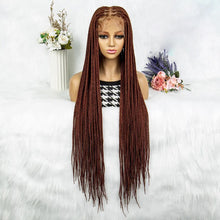 Load image into Gallery viewer, Synthetic Transparent HD Full Lace Braided Wigs Knotless Box Cornrow Braids Wigs
