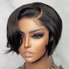 Load image into Gallery viewer, Short Pixie Wigs Human Hair Pixie Cut Wig 13x4x1 Side Part HD Lace Pixie Cut Lace Front Wigs Human Hair Pre Plucked Pixie Cut Wigs
