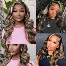 Load image into Gallery viewer, Blonde Highlight Body Wave Lace Front Human Hair Wig HD 4x4/13X4/13x6/340 Lace Frontal Human Hair Wigs
