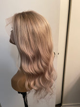 Load image into Gallery viewer, Ombre Ash Blonde Colored Straight 4x4/13x4/13x6 Lace Front Wig Brazilian Human Hair Transparent Brown Lace Closure Wigs

