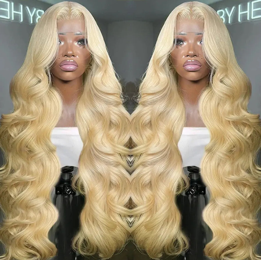 613/Honey Blonde 13x4/13x6/360 HD Transparent Lace Frontal Body Wave Human Hair Wig