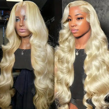 Load image into Gallery viewer, 613/Honey Blonde 13x4/13x6/360 HD Transparent Lace Frontal Body Wave Human Hair Wig
