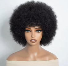 Load image into Gallery viewer, Afro Kinky Curly Wig Human Hair Short Wigs Human Hair 100% Natural  Brazilian Hair Wigs
