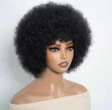 Load image into Gallery viewer, Afro Kinky Curly Wig Human Hair Short Wigs Human Hair 100% Natural  Brazilian Hair Wigs
