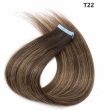 Load image into Gallery viewer, Tape-In Hair Extensions- Cool Ash Blonde (Light Ash Brown/Blonde Blend) Seamless Natural Look
