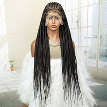 Load image into Gallery viewer, Lace Frontal Afro Synthetic Braided Wig 32 Inches Long Lace Front African Cornrow Braids Hair Wig
