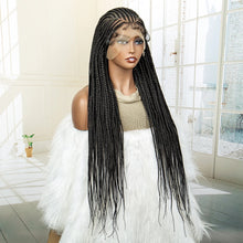 Load image into Gallery viewer, Lace Frontal Afro Synthetic Braided Wig 32 Inches Long Lace Front African Cornrow Braids Hair Wig
