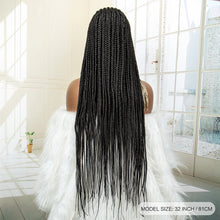Load image into Gallery viewer, Lace Frontal Afro Synthetic Braided Wig 32 Inches Long Lace Front African Cornrow Braids Hair Wig
