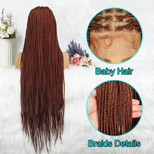 Load image into Gallery viewer, Synthetic Transparent HD Full Lace Braided Wigs Knotless Box Cornrow Braids Wigs
