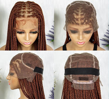 Load image into Gallery viewer, Synthetic Transparent HD Full Lace Braided Wigs Knotless Box Cornrow Braids Wigs
