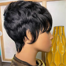 Load image into Gallery viewer, Short Human Hair Wig Pixie Cut Curly Brazilian Human Hair Wigs Virgin Full Machine Made  Glueless Wig
