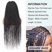 Load image into Gallery viewer, 32&quot; Full Lace Front Box Braided Synthetic Wigs Knotless Cornrow Braids Black Lace Frontal Wigs With Baby Hair
