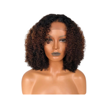 Load image into Gallery viewer, 250% Density Kinky Curly Lace Front Human Hair Wigs Pre Plucked Hairline 13x4/13X6 Lace Front Ombre Kinky Curly Wigs
