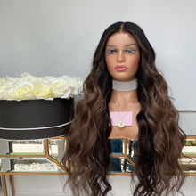 Load image into Gallery viewer, Dark Brown Lace Wigs 180% Ombre Human Hair Wig for Women Preplucked 13x4/13x6/360 Loose Wave

