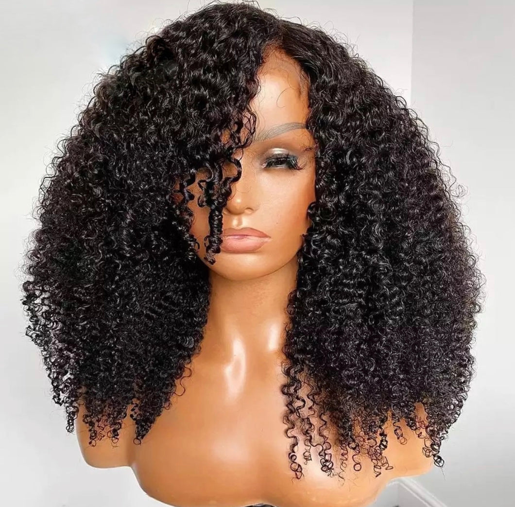 HD Lace Frontal Wig Deep Kinky Curly Coil 13x4/ 13x6 Lace Front Human Hair Wigs Kinky Curly Wig For Women Remy Brazilian 200 Density