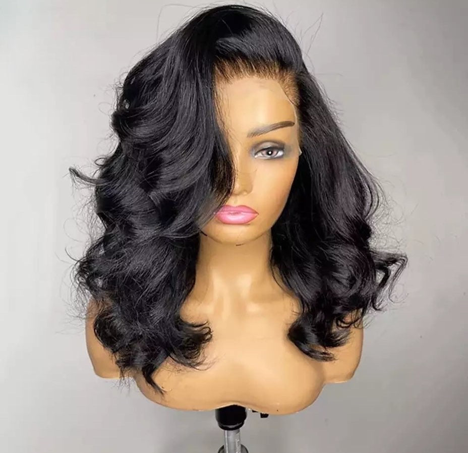 HD Lace 13x4/ 13x6/ 360 Lace Body Wave Texture Human Hair Wig 180% density  Preplucked with Baby Hair