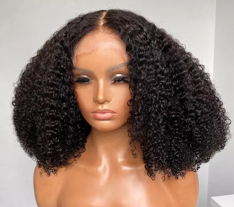 200% Density 3B/3C Soft Kinky Curly 13x4/13x6 Lace Front Wigs Kinky Curly Lace Closure Human Hair Wig PrePlucked