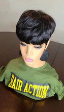 Load image into Gallery viewer, Pixie Cut Wig Human Hair Short Cut Wigs With Thick Bangs For Woman Natural Color Brazilian Straight No Lace Wigs
