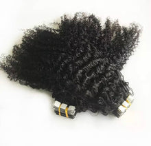 Load image into Gallery viewer, Curly Human Hair Tape In Extensions Remy Malaysian Curly Texture Tape ins 80pcs
