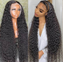 Load image into Gallery viewer, 13x4/ 13x6 Transparent Front Wig Curly Deep Wave Lace Frontal Human Hair Wigs Brazilian Loose Water Wave Lace Closure Wig 250%
