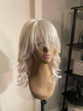 Load image into Gallery viewer, Platinum Blonde 4x4/13x4/13x6/360/Full  Front Human Hair Wig with customized Bangs added, 180% Density
