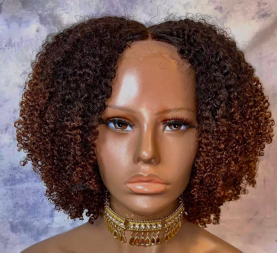 HD Brown/ Black Lace Frontal Wig Deep Kinky Curly Coil 13x4/ 13x6/ No Lace Slip on and go  Lace Front Human Hair Wigs Kinky Curly Wig  Remy Brazilian 200% Density