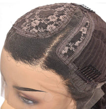 Load image into Gallery viewer, Orange/ Ginger Curly Bob Lace Front Wigs Human Hair 13×6 T Part Lace Short Bob Pixie Cut Wig Ginger Orange Remy Hair
