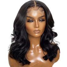 Load image into Gallery viewer, Short Bob Lace Front Human Hair Wigs Brazilian Body Wave Transparent 13x4/13x6/360 Lace Human Hair Pre Plucked
