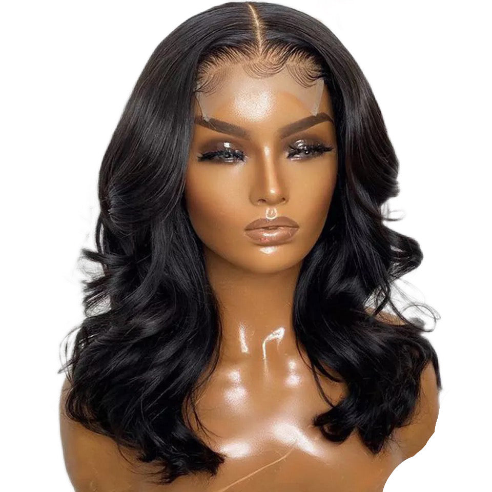 Short Bob Lace Front Human Hair Wigs Brazilian Body Wave Transparent 13x4/13x6/360 Lace Human Hair Pre Plucked