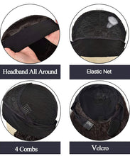 Load image into Gallery viewer, Wet and Wavy Headband Wig Human Hair Brazilian Virgin Hair Water Wave Headband Wigs for Black Women 180% Density Glueless Non Lace Front Wigs Half Wig with Headband Curly Hair Band Wig
