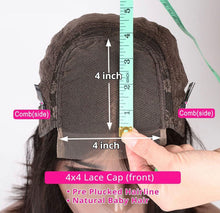 Load image into Gallery viewer, Highlight Ombre 4x4 Lace Front Bob Wig Human Hair Straight Balayage 1B/30 Blonde Colored Human Hair Wigs
