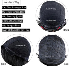 Load image into Gallery viewer, Pixie Cut Wig Straight Human Hair Wigs Short Bob Wig Full Machine Made Wigs For Women Human Hair Wig Pre Plucked Short Bob Wig
