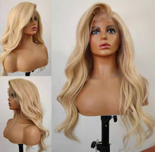 Load image into Gallery viewer, 613/ Blonde HD Lace Body Wave 13x4/ 13x6/ 360 lace frontal wig Preplucked 180% Density
