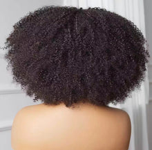 Load image into Gallery viewer, Afro Kinky Curly Wig With Bangs No Lace Full Machine Density Remy Brazilian Short Curly Human Hair Wigs Slip on and Go
