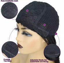 Load image into Gallery viewer, Straight Bob Human Hair Wigs With Bang Full Machine Made Wigs Brazilian Remy Human Hair Bob Wigs
