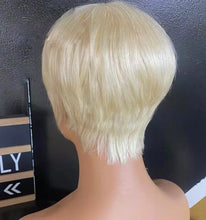 Load image into Gallery viewer, 613/Blonde Pixie Cut Wig Human Hair Straight Glueless Short Pixie Cut Human Hair Wig Remy Hair
