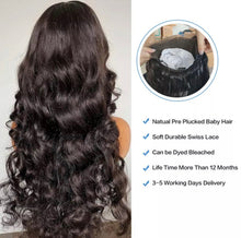 Load image into Gallery viewer, Body Wave HD Lace Frontal Wig Human Hair  Pre Plucked 180% 6x4/13x4/ 13x6/ 360 Brazilian Full Lace Frontal Wigs
