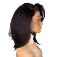 Load image into Gallery viewer, Light Yaki Straight Short Cut Bob Blunt Wigs Lace Front Human Hair Wig Kinky Straight 4x4/13x4/13x6 Brazilian Remy
