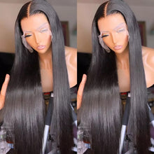 Load image into Gallery viewer, HD Lace Frontal Wig Human Hair Wigs Pre Plucked With Baby Hair 13x4 Straight Lace Front Wig 180% density
